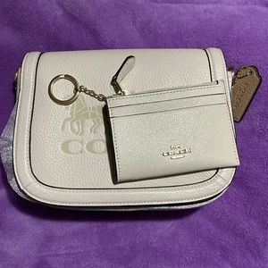 Coach bag and card holder.